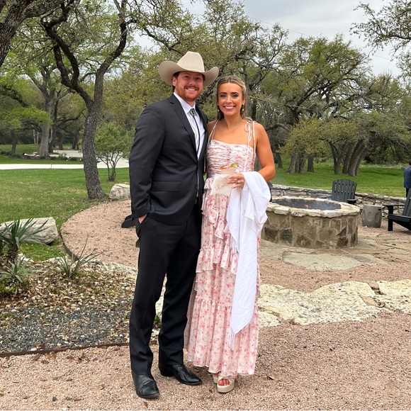 NWT ANTONIO MELANI Catalina Square Neck Crinkled Chiffon Sleeveless Maxi Dress - Picture 14 of 14